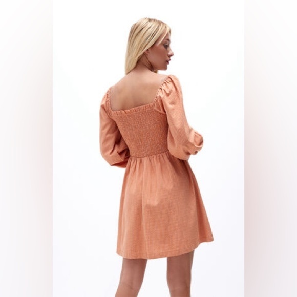 Lost + Wander Orange Where The Heart Is Mini Dress SZ M used once - Picture 5 of 9